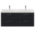 Avant Satin Anthracite 1200mm Wall Mounted 4 Drawer Vanity Unit with Double Glide Basins Front View
