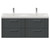 Avant Satin Grey 1200mm Wall Mounted 4 Drawer Vanity Unit with Double Glide Basins Front View