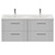 Avant Satin White 1200mm Wall Mounted 4 Drawer Vanity Unit with Double Glide Basins Front View