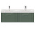 Avant Satin Green 1200mm Wall Mounted 2 Drawer Vanity Unit with Double Glide Basins Front View