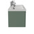 Avant Satin Green 1200mm Wall Mounted 2 Drawer Vanity Unit with Double Glide Basins Side View