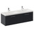 Avant Satin Anthracite 1200mm Wall Mounted 2 Drawer Vanity Unit with Double Glide Basins Left Hand View thumbnail