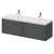 Avant Satin Grey 1200mm Wall Mounted 2 Drawer Vanity Unit with Double Glide Basins Right Hand View