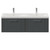 Avant Satin Grey 1200mm Wall Mounted 2 Drawer Vanity Unit with Double Glide Basins Front View