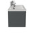 Avant Satin Grey 1200mm Wall Mounted 2 Drawer Vanity Unit with Double Glide Basins Side View