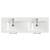 Avant Satin Grey 1200mm Wall Mounted 2 Drawer Vanity Unit with Double Glide Basins Top View