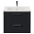 Avant Satin Anthracite 600mm Wall Mounted 2 Drawer Vanity Unit with Angel Basin Front View