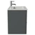 Avant Satin Grey 600mm Wall Mounted 2 Drawer Vanity Unit with Angel Basin Side View