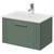 Avant Satin Green 600mm Wall Mounted Single Drawer Vanity Unit with Angel Basin Right Hand View