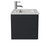 Avant Satin Anthracite 600mm Wall Mounted Single Drawer Vanity Unit with Angel Basin Side View