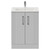 Avant Satin White 600mm 2 Door Vanity Unit with Angel Basin Front View