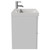 Avant Satin White 600mm Wall Mounted 2 Drawer Vanity Unit with Rimini Basin Side View