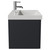 Avant Satin Anthracite 600mm Wall Mounted Single Drawer Vanity Unit with Rimini Basin Side View