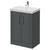 Avant Satin Grey 600mm 2 Door Vanity Unit with Rimini Basin Right Hand View