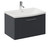 Avant Satin Anthracite 600mm Wall Mounted Single Drawer Vanity Unit with Arc Basin Left Hand View