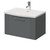 Avant Satin Grey 600mm Wall Mounted Single Drawer Vanity Unit with Arc Basin Right Hand View