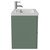 Avant Satin Green 600mm Wall Mounted 2 Drawer Vanity Unit with Glide Basin Side View