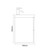 Avant Satin Grey 600mm Wall Mounted 2 Drawer Vanity Unit with Glide Basin Side On Dimensions thumbnail