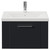 Avant Satin Anthracite 600mm Wall Mounted Single Drawer Vanity Unit with Glide Basin Front View