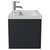 Avant Satin Anthracite 600mm Wall Mounted Single Drawer Vanity Unit with Glide Basin Side View