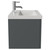 Avant Satin Grey 600mm Wall Mounted Single Drawer Vanity Unit with Glide Basin Side View