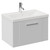 Avant Satin White 600mm Wall Mounted Single Drawer Vanity Unit with Glide Basin Left Hand View
