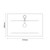Avant Satin Anthracite 600mm 2 Door Vanity Unit with Glide Basin Top Down Dimensions thumbnail