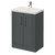 Avant Satin Grey 600mm 2 Door Vanity Unit with Glide Basin Right Hand View