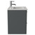 Avant Satin Grey 500mm Wall Mounted 2 Drawer Vanity Unit with Angel Basin Side View