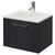 Avant Satin Anthracite 500mm Wall Mounted Single Drawer Vanity Unit with Angel Basin Right Hand View