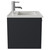 Avant Satin Anthracite 500mm Wall Mounted Single Drawer Vanity Unit with Angel Basin Side View