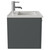 Avant Satin Grey 500mm Wall Mounted Single Drawer Vanity Unit with Angel Basin Side View