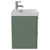 Avant Satin Green 500mm Wall Mounted 2 Drawer Vanity Unit with Rimini Basin Side View