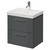 Avant Satin Grey 500mm Wall Mounted 2 Drawer Vanity Unit with Rimini Basin Right Hand View