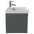 Avant Satin Grey 500mm Wall Mounted Single Drawer Vanity Unit with Rimini Basin Side View
