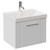 Avant Satin White 500mm Wall Mounted Single Drawer Vanity Unit with Rimini Basin Left Hand View