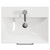 Avant Satin White 500mm Wall Mounted Single Drawer Vanity Unit with Rimini Basin Top View