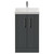 Avant Satin Grey 500mm 2 Door Vanity Unit with Rimini Basin Front View