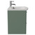 Avant Satin Green 500mm Wall Mounted 2 Drawer Vanity Unit with Arc Basin Side View