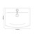 Avant Satin Green 500mm Wall Mounted 2 Drawer Vanity Unit with Arc Basin Top Down Dimensions thumbnail