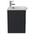Avant Satin Anthracite 500mm Wall Mounted 2 Drawer Vanity Unit with Arc Basin Side View