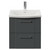 Avant Satin Grey 500mm Wall Mounted 2 Drawer Vanity Unit with Arc Basin Front View