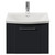 Avant Satin Anthracite 500mm Wall Mounted Single Drawer Vanity Unit Arc Basin Front View