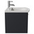 Avant Satin Anthracite 500mm Wall Mounted Single Drawer Vanity Unit Arc Basin Side View
