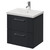 Avant Satin Anthracite 500mm Wall Mounted 2 Drawer Vanity Unit with Glide Basin Right Hand View thumbnail