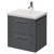 Avant Satin Grey 500mm Wall Mounted 2 Drawer Vanity Unit with Glide Basin Right Hand View