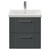 Avant Satin Grey 500mm Wall Mounted 2 Drawer Vanity Unit with Glide Basin Front View
