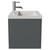 Avant Satin Grey 500mm Wall Mounted Single Drawer Vanity Unit with Glide Basin Side View