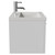 Avant Satin White 500mm Wall Mounted Single Drawer Vanity Unit with Glide Basin Side View