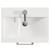 Avant Satin White 500mm Wall Mounted Single Drawer Vanity Unit with Glide Basin Top View